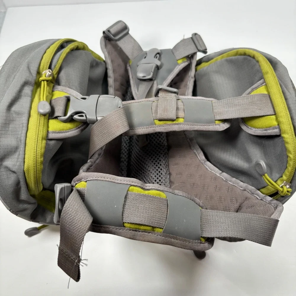 REI Unisex Small ULTRA Dog Pack Hiking Harness Saddlebag Green Grey Reflective
